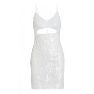 NEW ALICE + OLIVIA women cutout mini dress in white